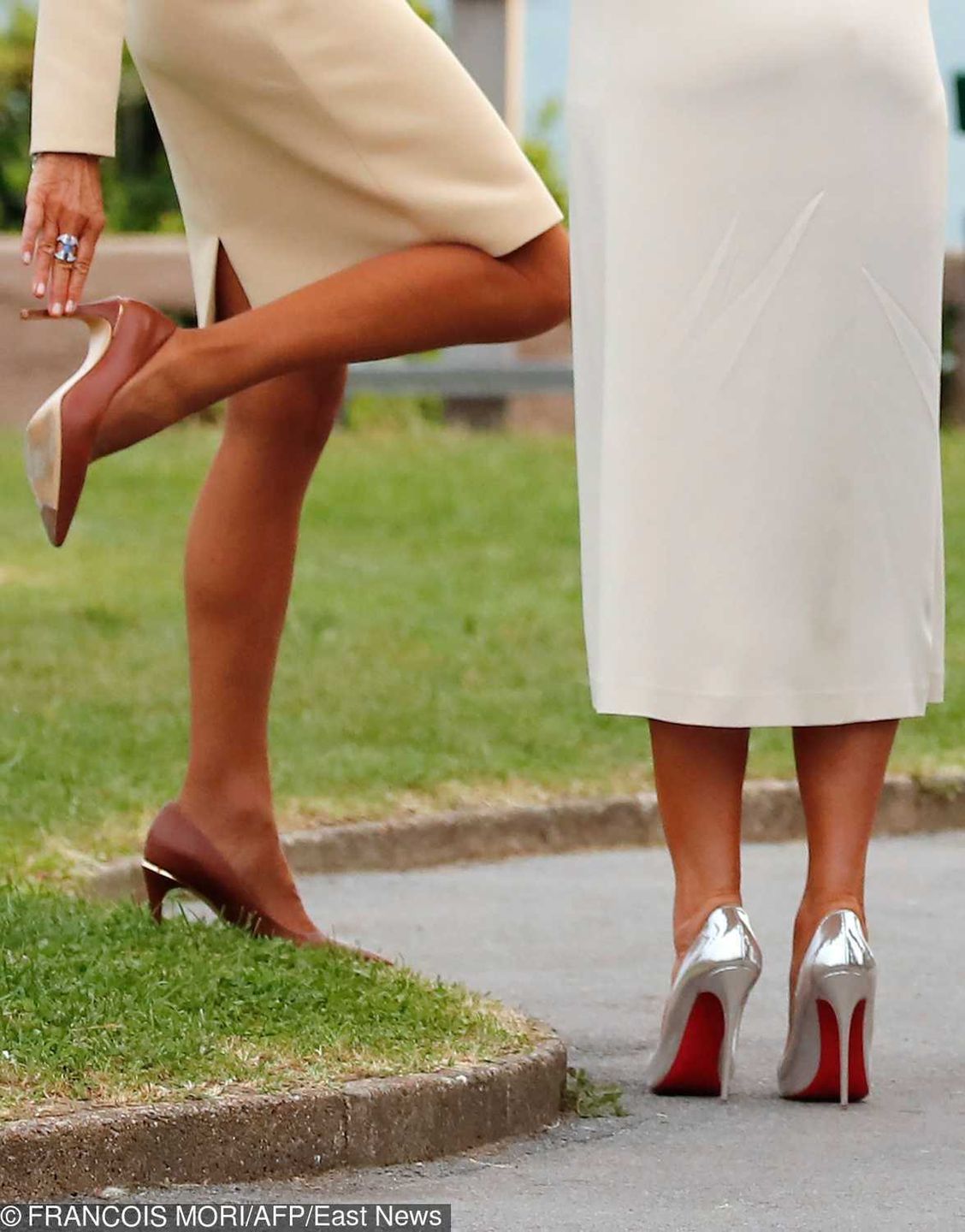 Melania Trump w sukience Gucci podczas szczytu G7 w Biarritz