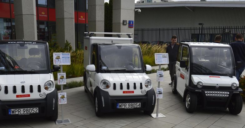 M. in. takie małe pojazdy będą testować w najbliższych dniach listonosze z 9 miast centralnej Polski
