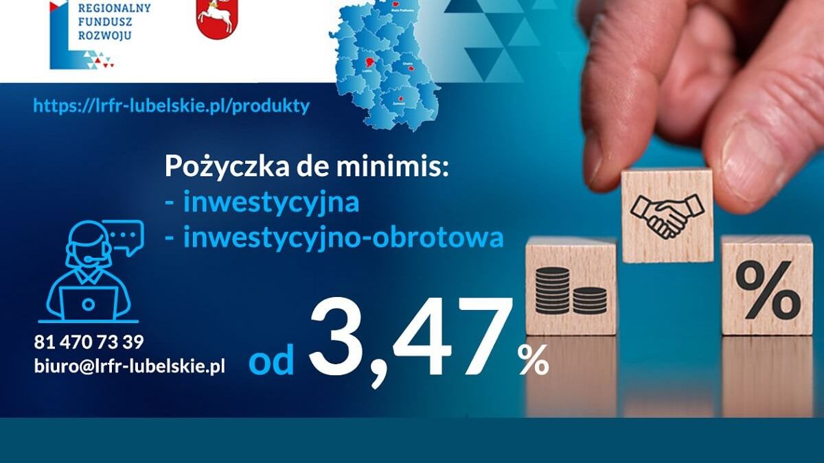 Pomoc de minimis dla woj. lubelskiego