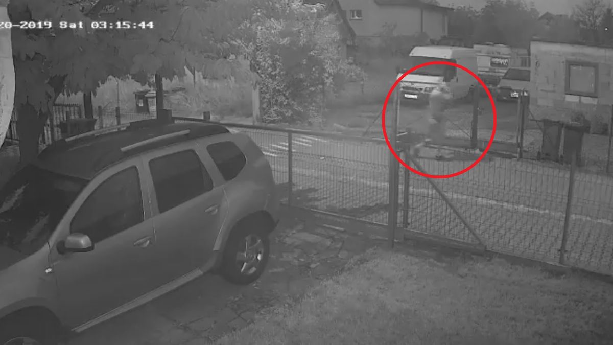 Twitter / m_masternak / Na zdjęciu: złodziej, który ukradł samochód Mateusza Masternaka