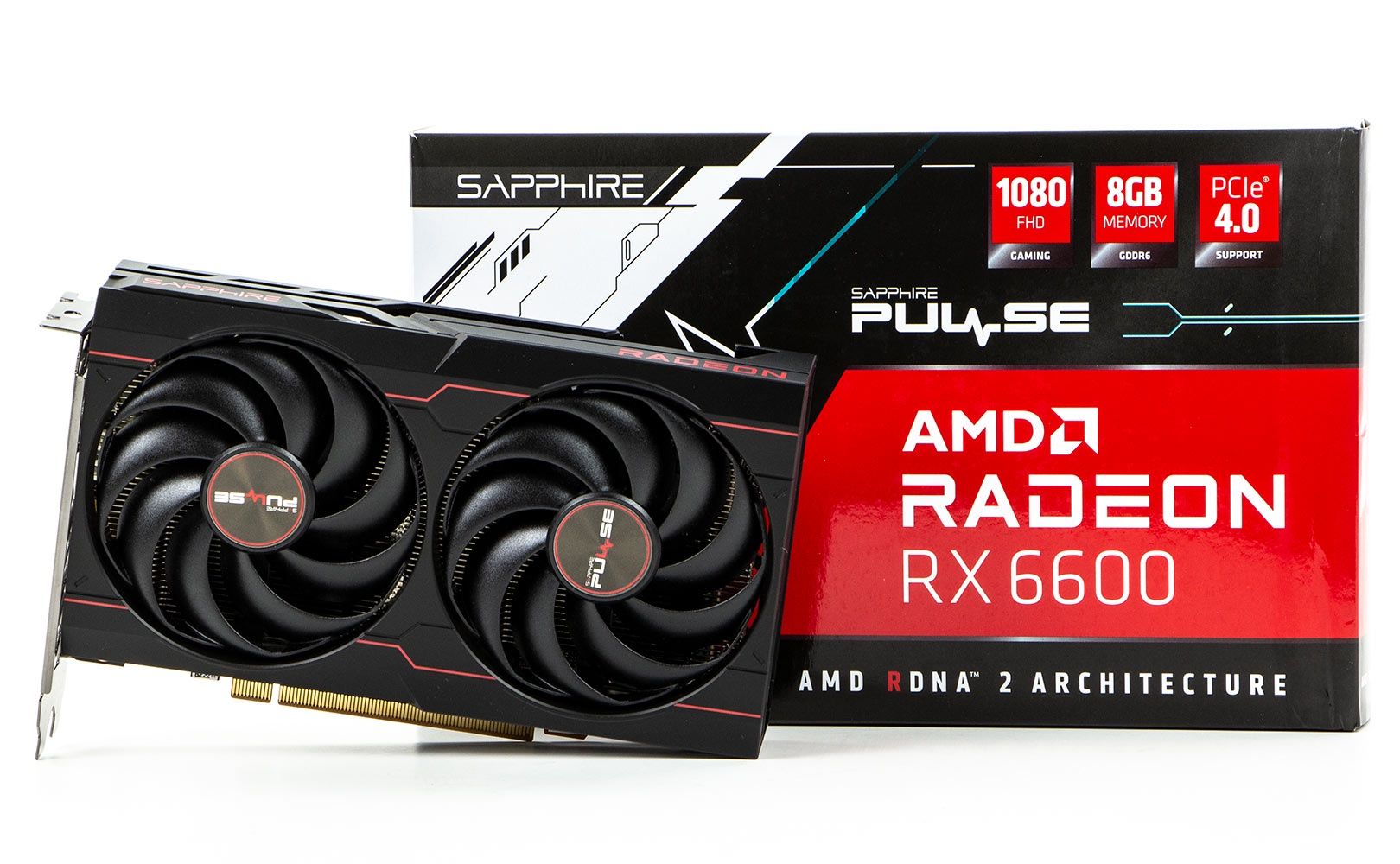 Sapphire Radeon RX 6600 Pulse - obok pudełka