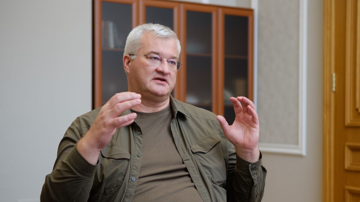KYIV, UKRAINE - AUGUST 20: Deputy Head of the Office of the President of Ukraine Andrii Sybiha speaks during the interview on August 20, 2022 in Kyiv, Ukraine. At Office of the President Sybiga deals with issues of foreign policy and development of strategic partnership. (Photo by Vitalii Nosach /Global Images Ukraine via Getty Images)