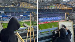 Podczas meczu był na dachu stadionu Lecha. Zobacz, co zrobił