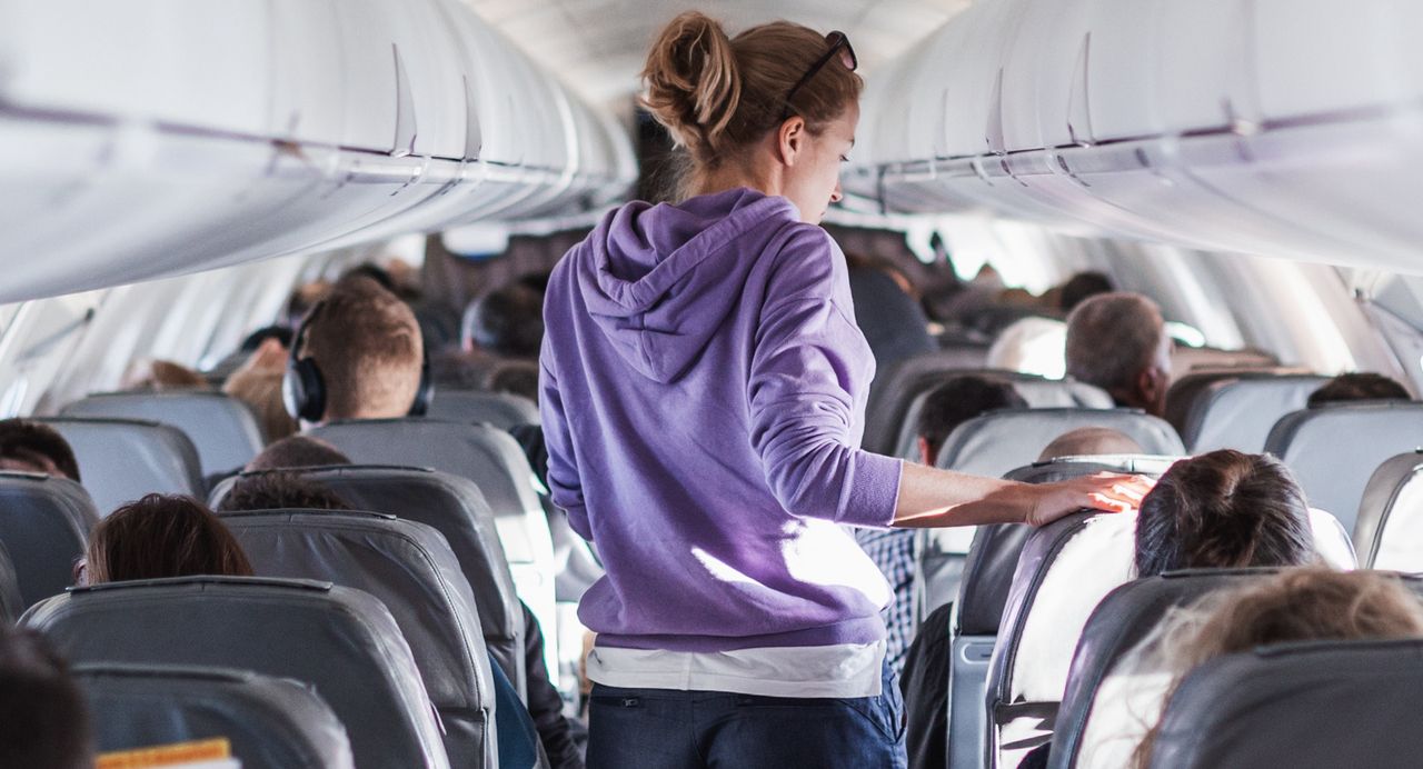 A simple trick supposedly allows you to gain additional space on an aeroplane (illustrative photo)