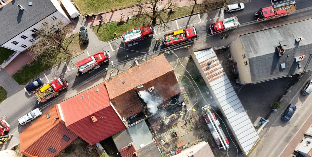 Pożar w centrum Chodzieży