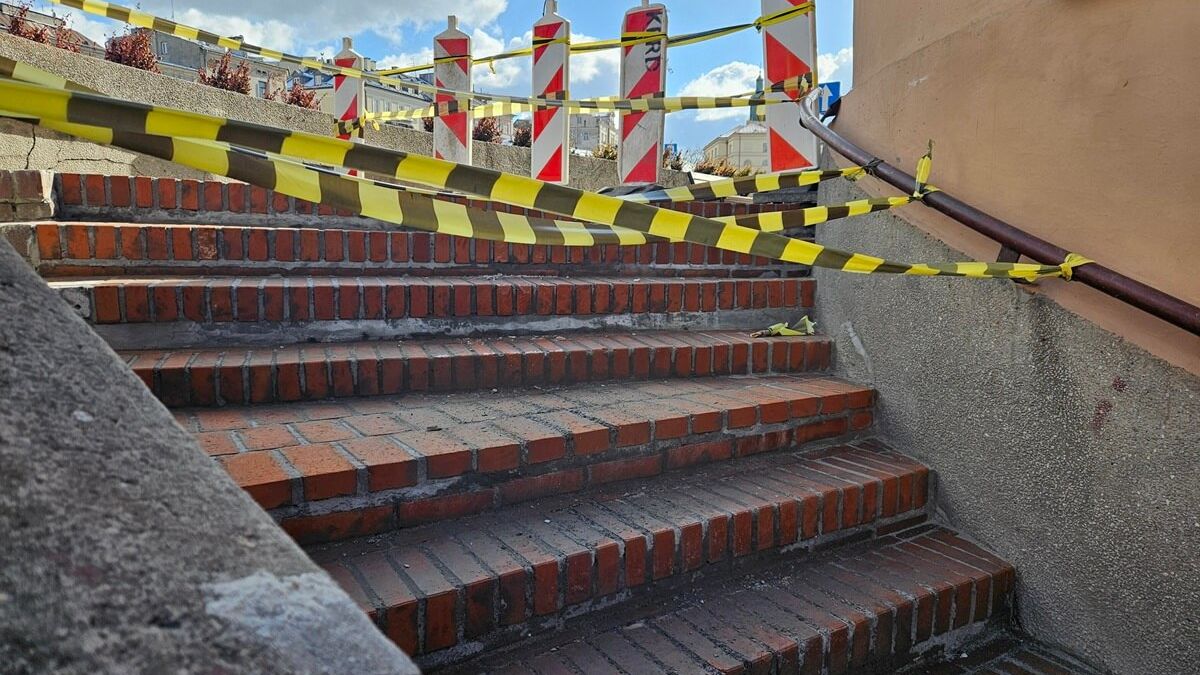 Naprawione schody u zbiegu ulic Staszica i Świętoduskiej w Lublinie