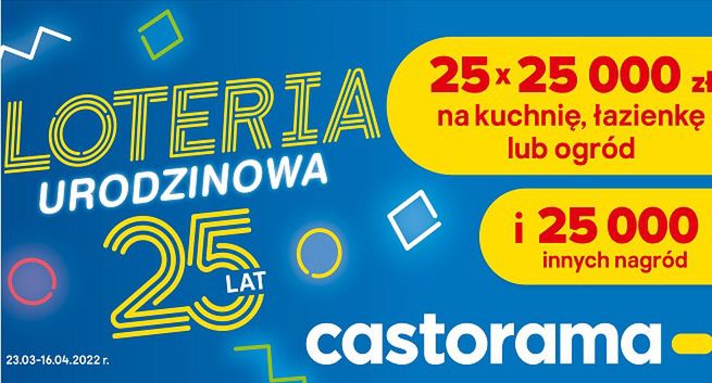 Nagrody za 1,5 mln zł do wygrania loteria urodzinowej Castoramy