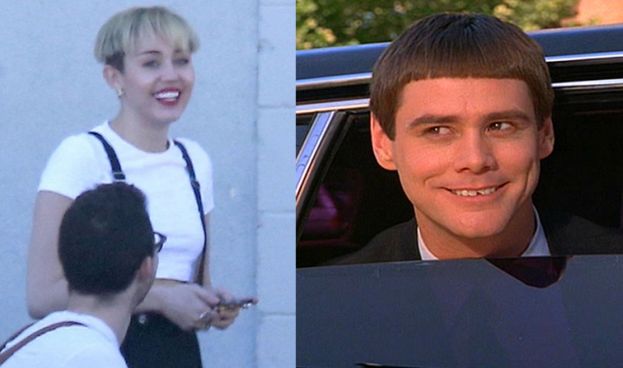 Miley Cyrus jak Jim Carrey w "Głupim i głupszym"? (FOTO)