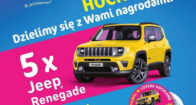Samochody Jeep Renegade do wygrania w loterii Hochland