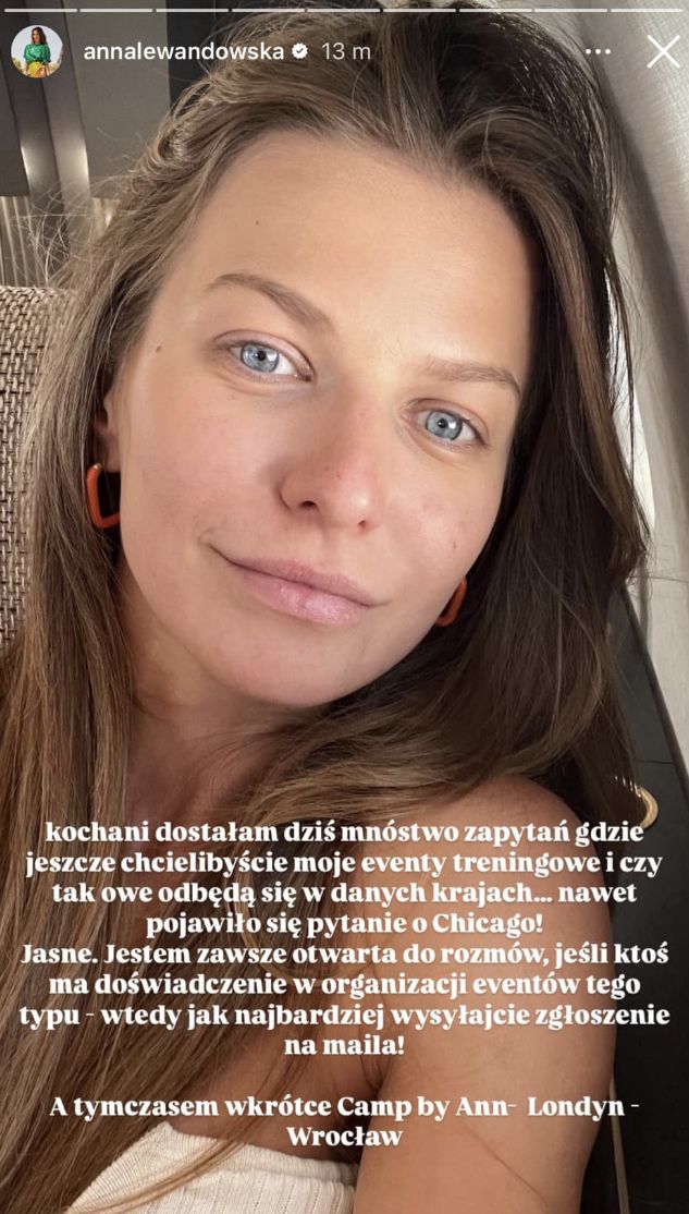 Anna Lewandowska pokazała się bez makijażu