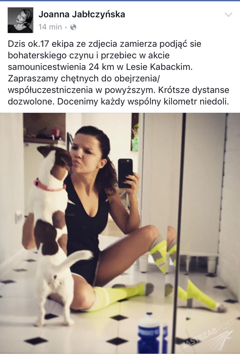 Joanna Jabłczyńska szykuje się do biegu