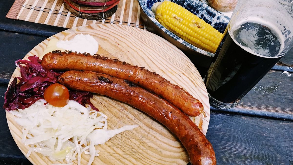 Drinking beer with sausages in Prague, Czech Republic
.
Alexander Spatari