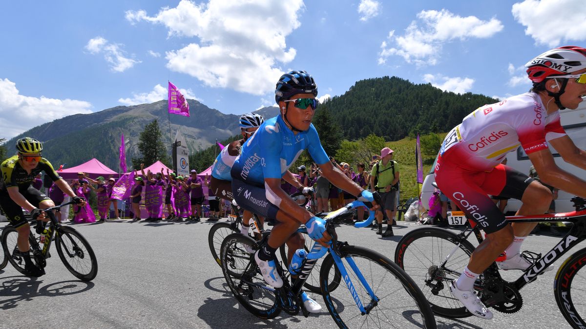 Na pierwszym planie zdjęcia: Nairo Quintana