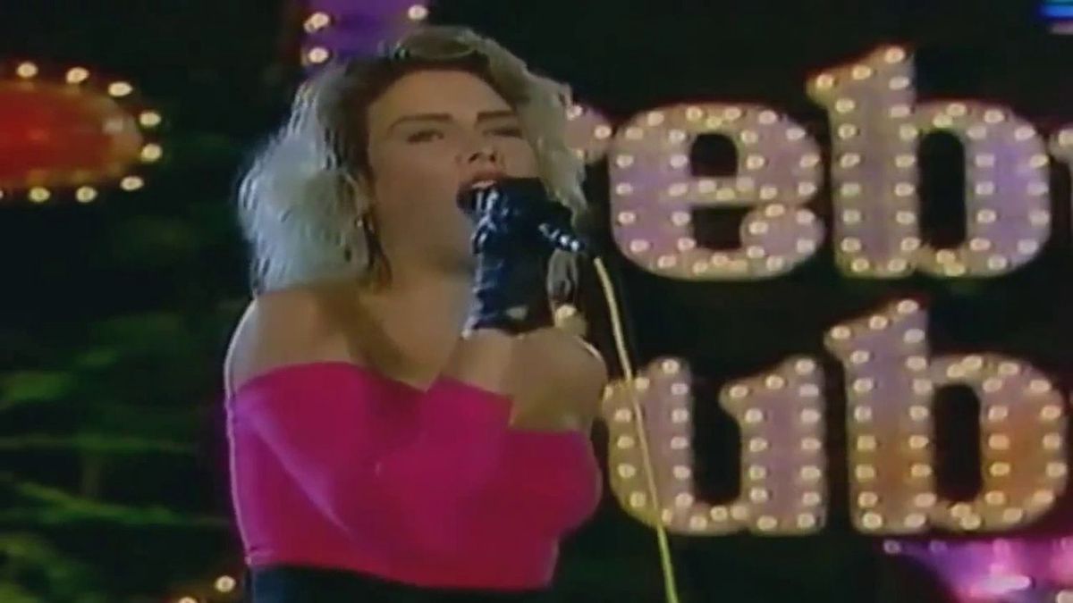 Kim Wild podczas występu na Festiwalu w Sopocie w 1988 roku