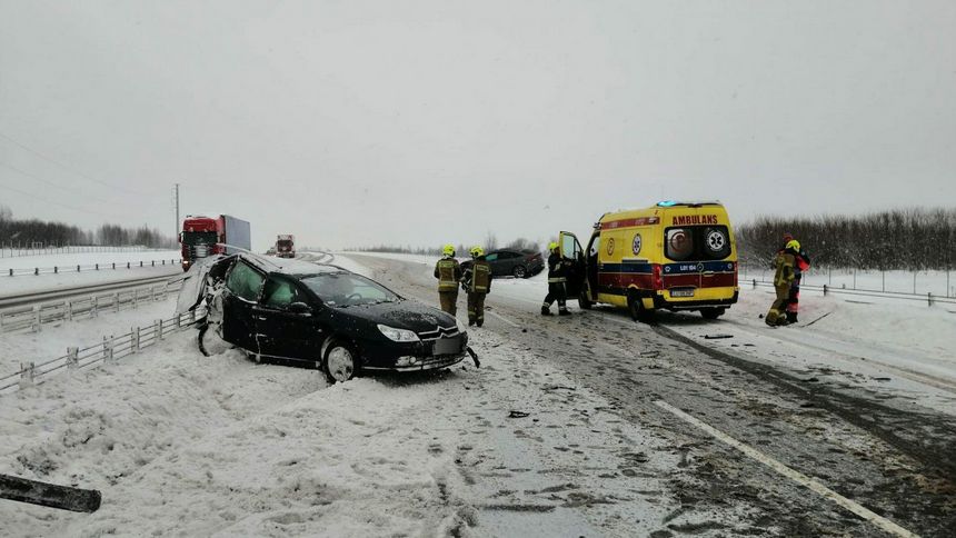  Zderzenie pojazdów na obwodnicy Lublina