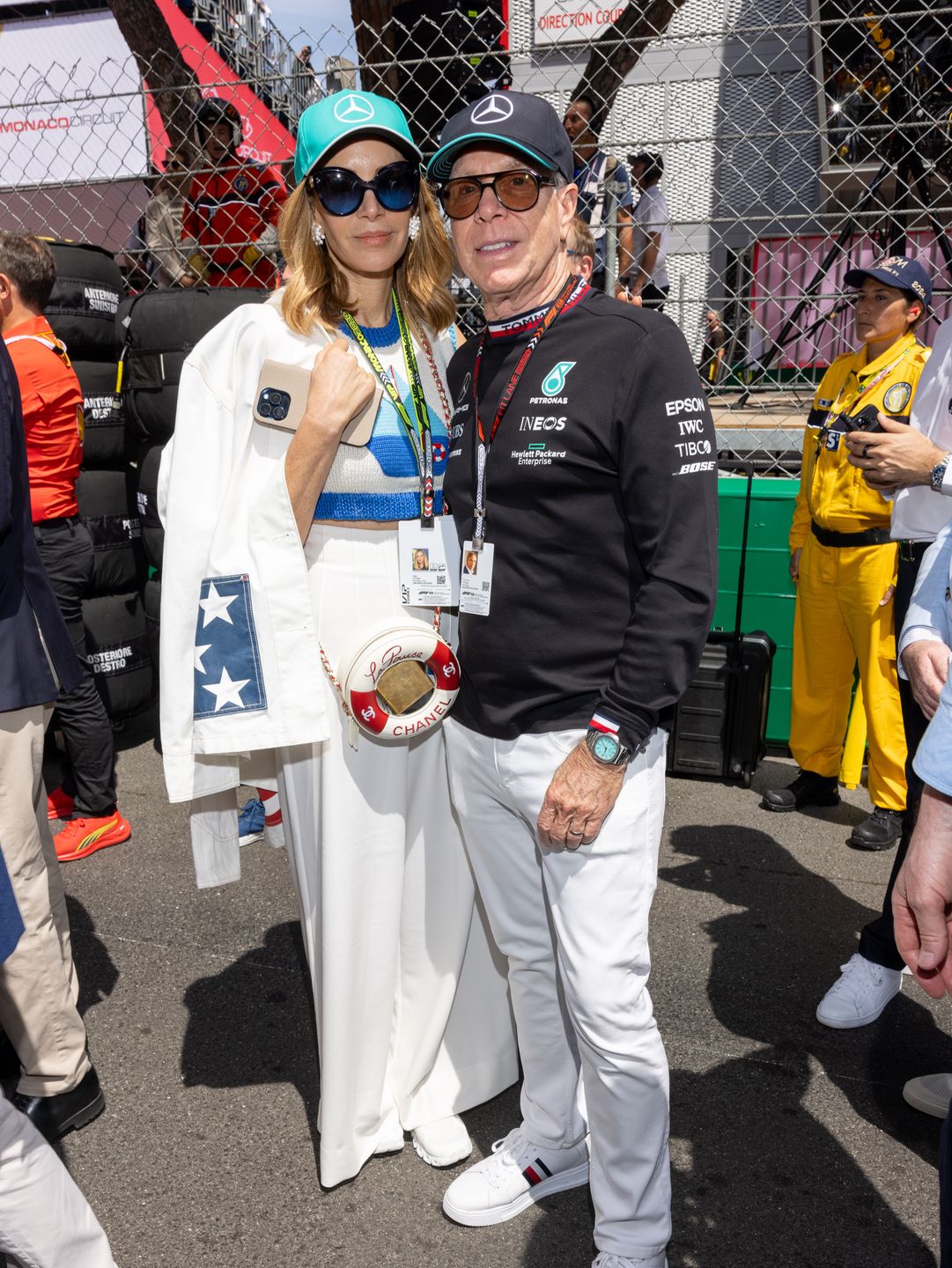 Tommy Hilfiger i Dee Ocleppo Hilfiger na wyścigach F1