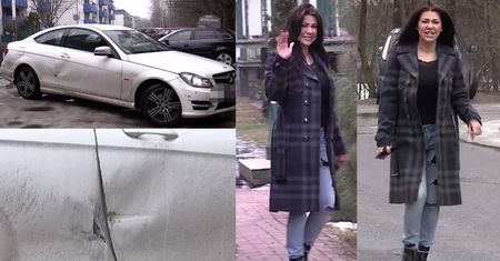 Rozbity Mercedes Węgrowskiej...
