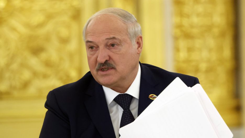 MOSCOW, RUSSIA - APRIL 6 (RUSSIA OUT)  Belarussian President Alexander Lukashenko attends the summit of Russian-Belarussian Supreme State Council, at the Grand Kremlin Palace on April 6, 2023  in Moscow, Russia. Belarus President Lukashenko arrived in Moscow with a two-days visit to attend an annual Russian-Belarussian Summit. (Photo by Contributor/Getty Images)