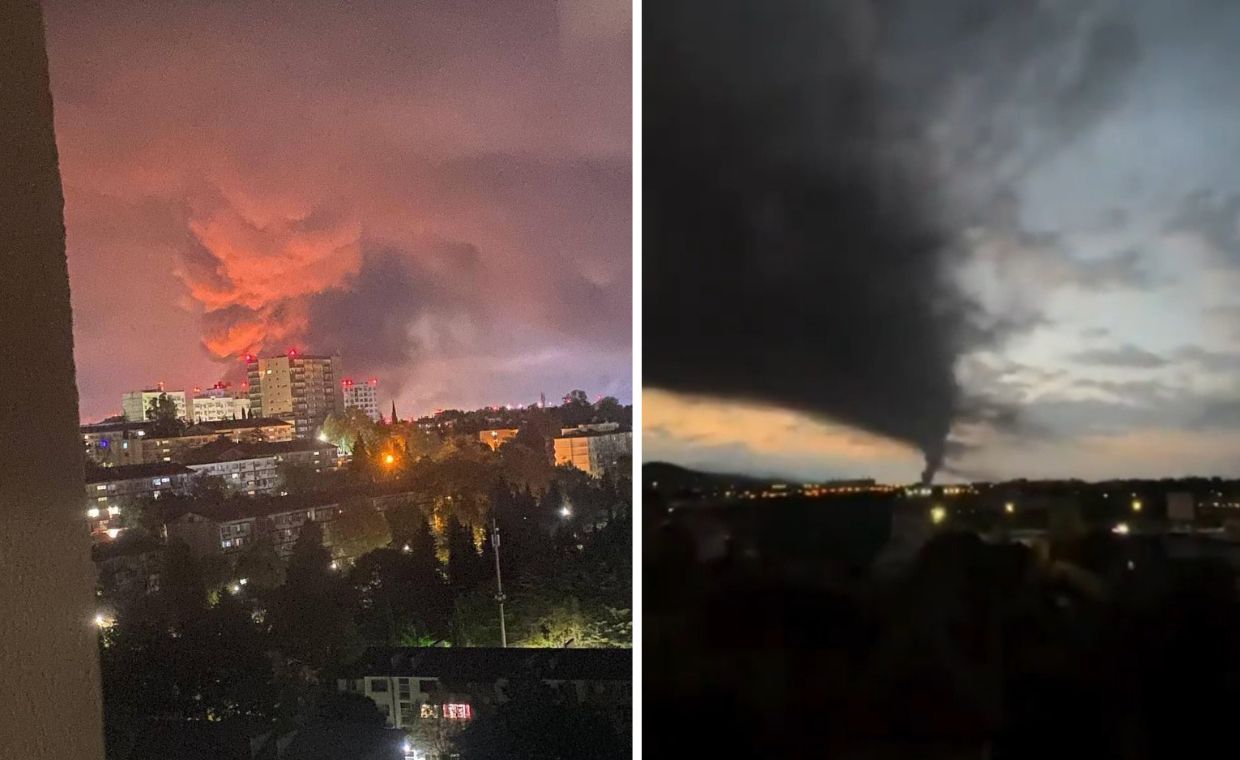 Ukrainian Strikes Ignite Massive Fires in Sochi Port and Oil Depot