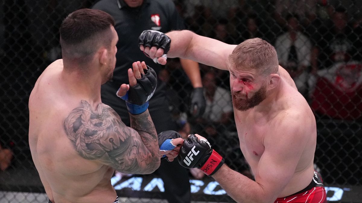 Getty Images / Jeff Bottari/Zuffa LLC / Na zdjęciu: Aleksandar Rakić i Jan Błachowicz