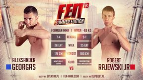 Robert Rajewski jr rywalem Aleksa Georgasa na gali FEN 13 Summer Edition