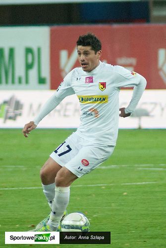 Na zdjęciu: Alexis Norambuena w barwach Jagiellonii Białystok.