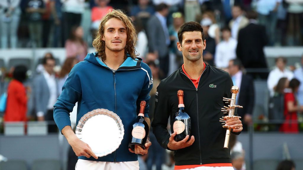 Zdjęcie okładkowe artykułu: Getty Images / Julian Finney / Na zdjęciu: Stefanos Tsitsipas i Novak Djoković, finalista i mistrz Mutua Madrid Open 2019