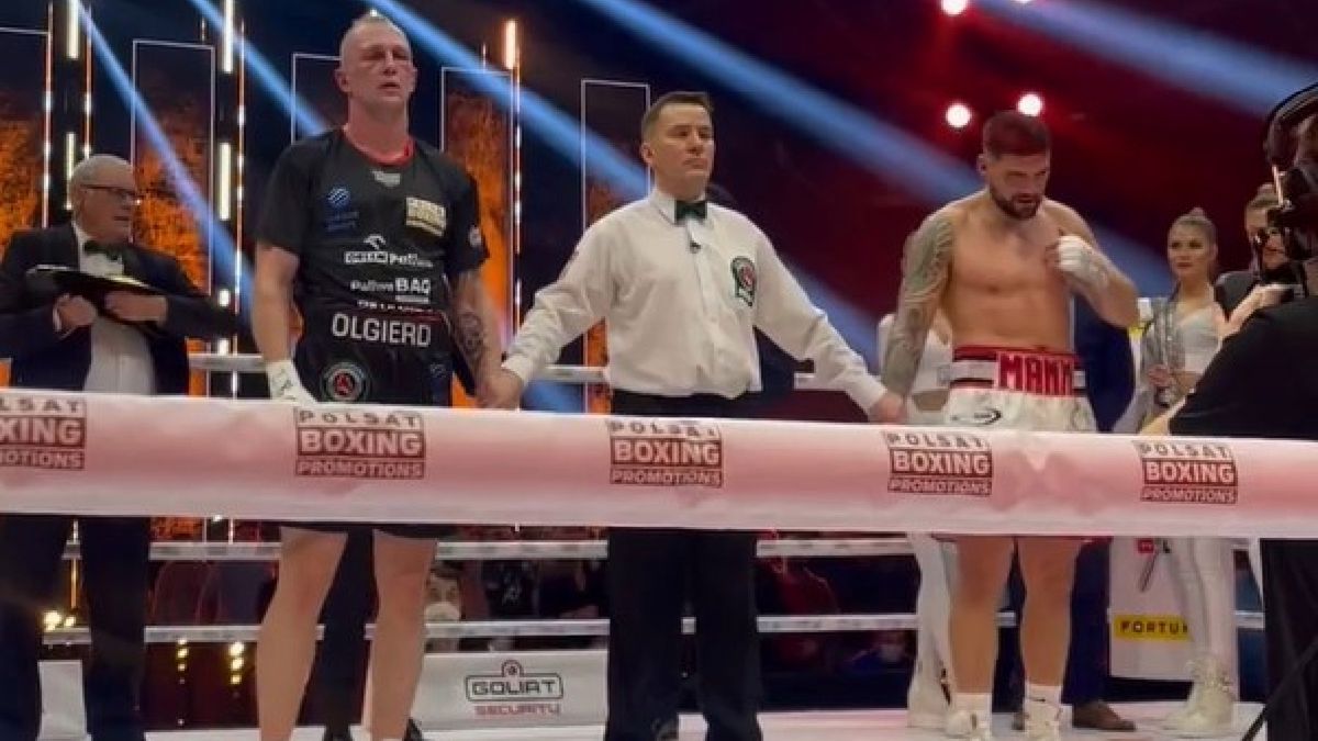 Nikodem Jeżewski i Artur Mann po walce na Polsat Boxing Promotions 5