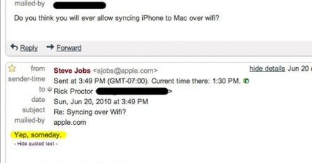 Steve Jobs: Synchronizacja przez Wi-Fi  nadejdzie "kiedyś"