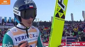 Skok Piotra Żyły w 1. serii konkursu drużynowego w Klingenthal