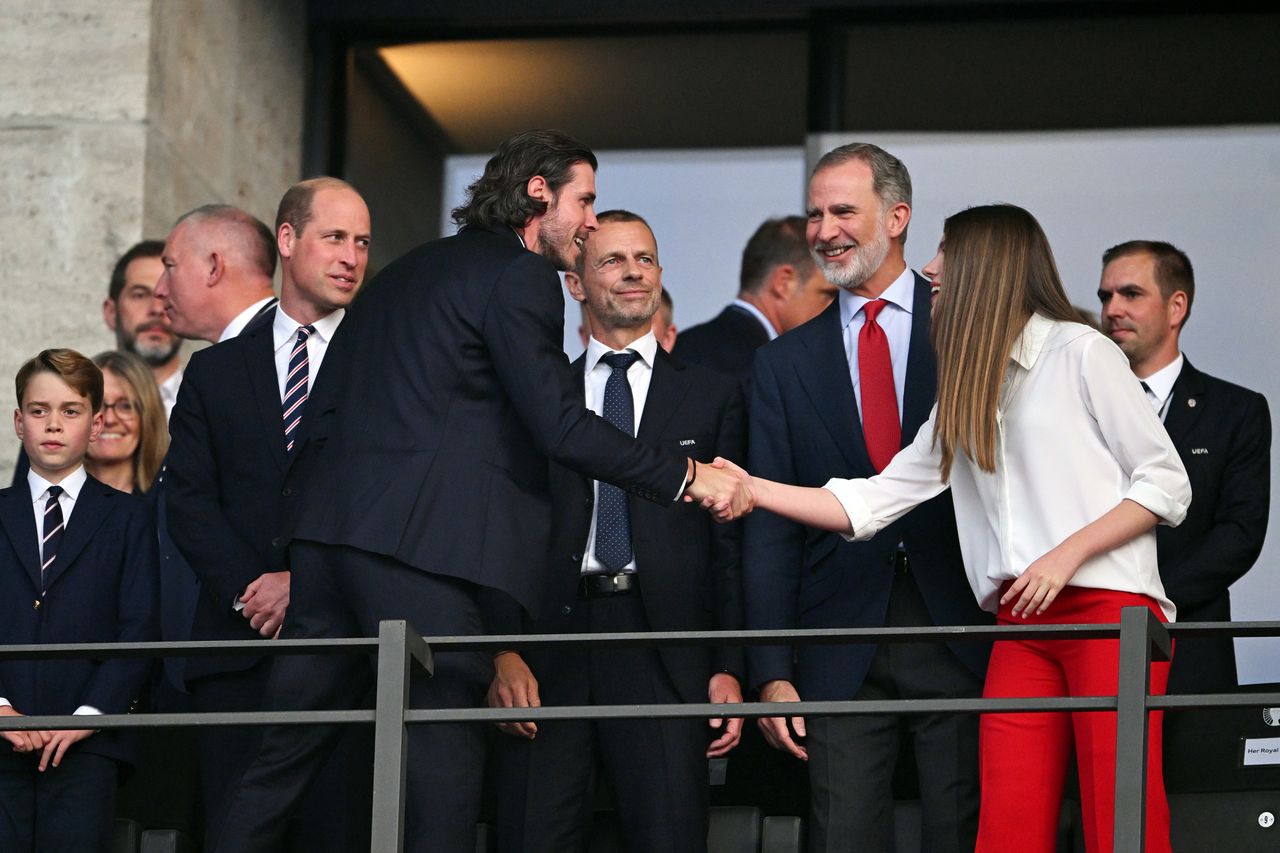 King Felipe VI and Infanta Sofía during the Euro 2024 final