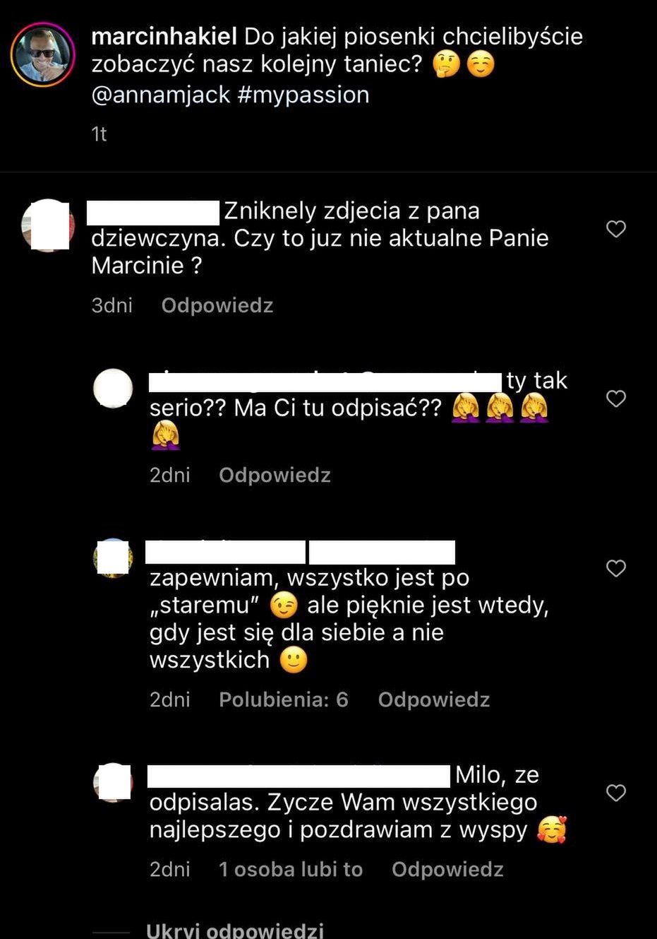 Partnerka Marcina Hakiela reaguje na plotki o kryzysie w związku