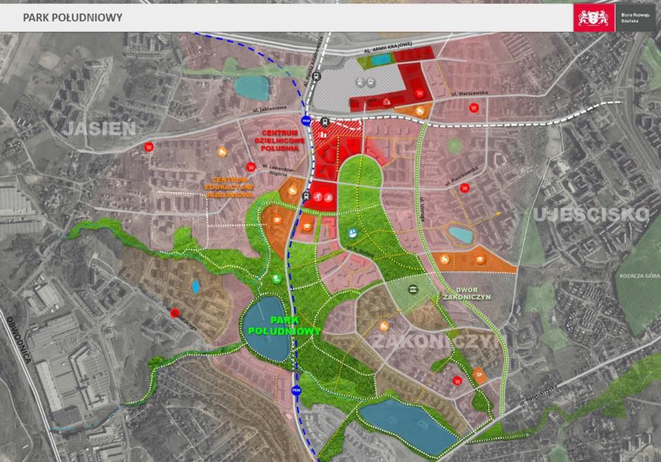 Wstępny plan Parku Południowego