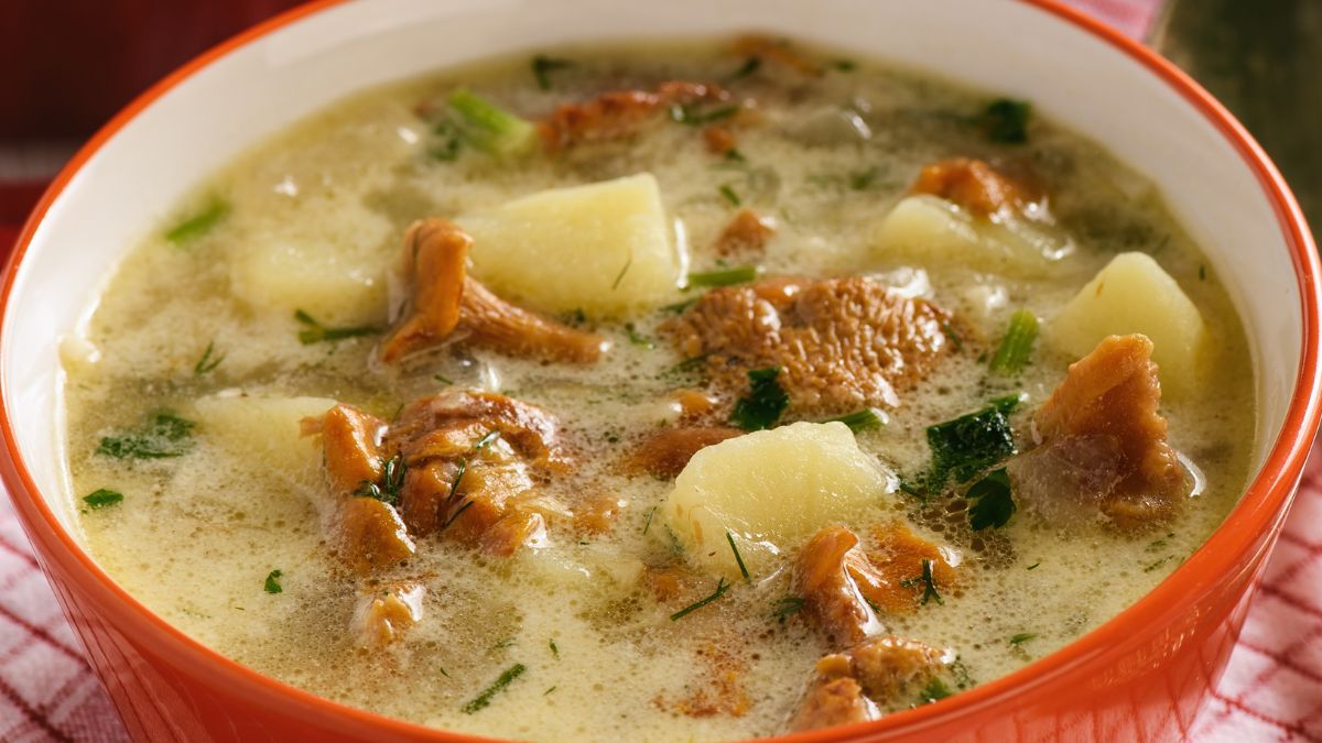 Zabielana zupa kurkowa