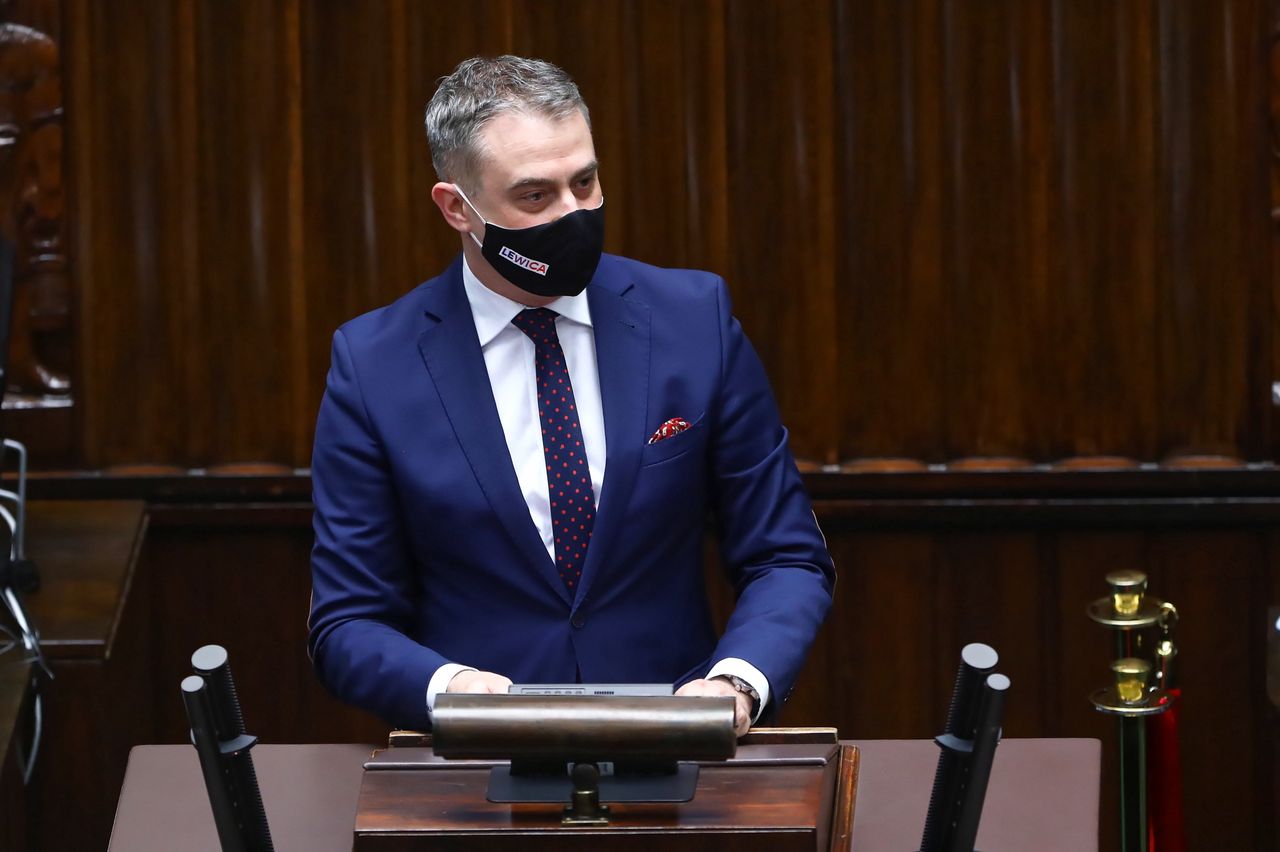 Sejm. Na zdjęciu poseł Lewicy Krzysztof Gawkowski 