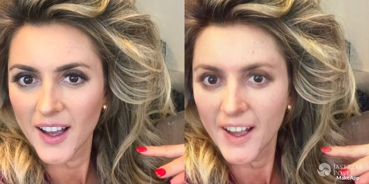 Karolina Szostak bez makijażu w aplikacji MAKEAPP