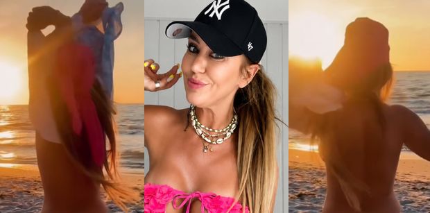 Wakacyjnych uniesień Agnieszki Kotońskiej ciąg dalszy: tym razem zrzuciła ubrania i brykała na plaży TOPLESS (FOTO)