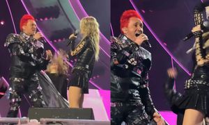 PIEKŁO ZAMARZŁO. Mandaryna wystąpiła razem z Michałem Wiśniewskim podczas "Sylwestra z Dwójką". Zaśpiewali... "Ev'ry Night"