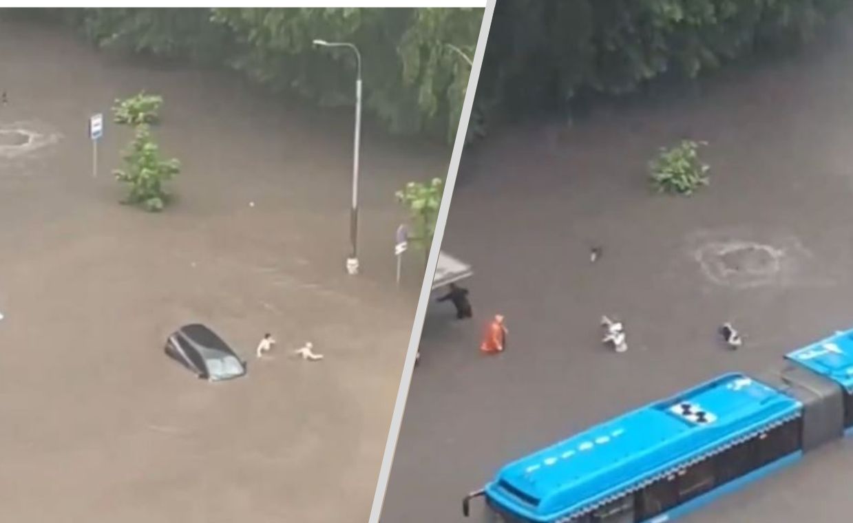 Moskwa pod wodą. "Megadeszcz" zalał stolicę Rosji