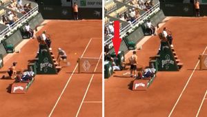 Sędzia aż zbiegła na kort. Niebezpiecznie na Roland Garros