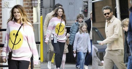 "Zwyczajni" Blake Lively i Ryan Reynolds spacerują nowojorskimi ulicami z gromadką pociech (ZDJĘCIA)