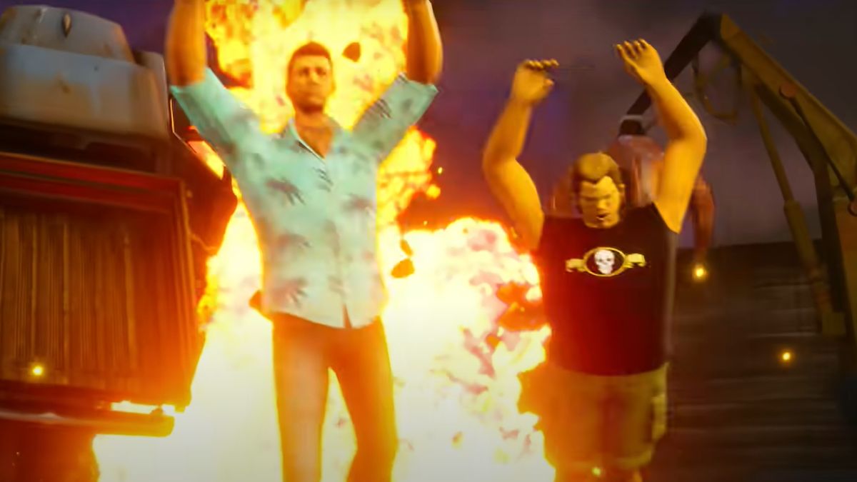 Bohaterowie GTA uciekają przed wybuchem