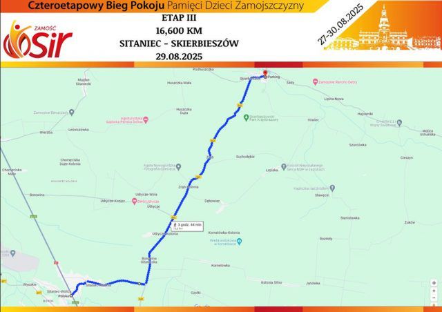 Ulice Zamościa oraz drogi powiatu zamojskiego na cztery dni opanują biegacze. Startuje Bieg Pokoju Pamięci Dzieci Zamojszczyzny