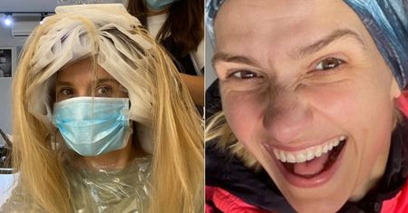 Nielegalna Joanna Koroniewska szykuje się na spotkanie z teściową, łamiąc zakaz u fryzjera
