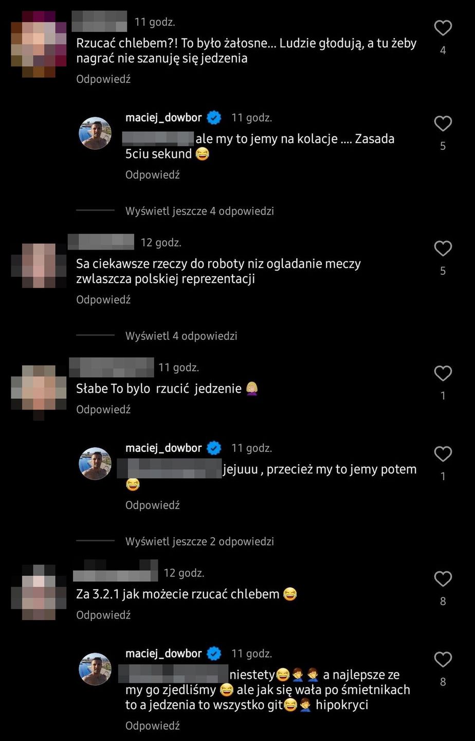 Dowbor i Koroniewska rzucają jedzeniem po przegranej Polski na mundialu. Wkroczyli internauci