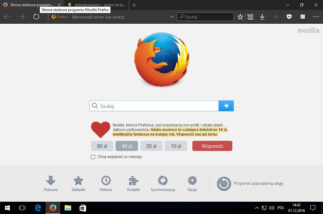 Skórka ciemna, dla przygnębionych tym, że Mozilli zaczyna brakować pieniędzy