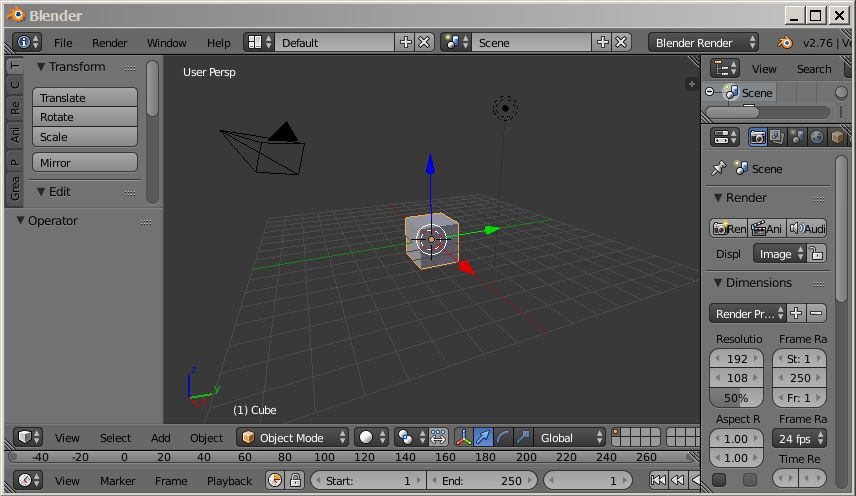 Grafika 3D: Blender, cz. V – tryb edycyjny, ćwiczenie „Czołg”