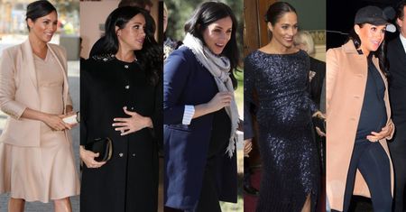 Ciążowe stylizacje Meghan Markle: od eleganckiej czerni, przez wygodne parki, po morze cekinów (ZDJĘCIA)