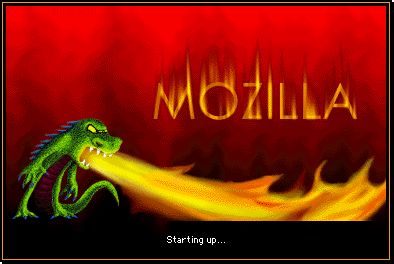 Mozilla 0.8: ekran ładowania