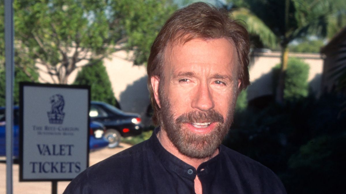 American actor Chuck Norris attends a CBS TV winter press tour at the Ritz Carlton Hotel, Pasadena, California, January 13, 1996. (Photo by Jim Smeal/Ron Galella Collection via Getty Images)